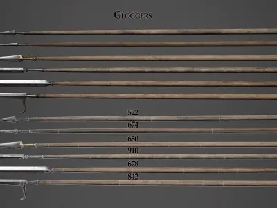 Medieval Polearms - I Low-poly 3D model