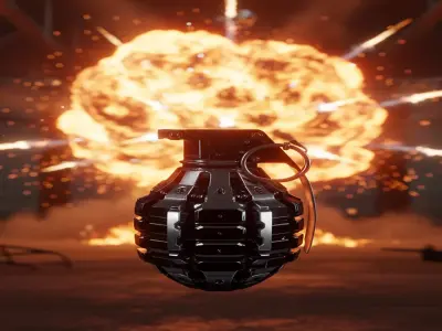 Tactical Fragmentation Grenade 3D Model  3D model