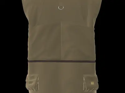 War Gaming Vest Suite for Game Character 3D model