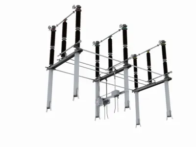 High Voltage Isolation Switch 3 3D model