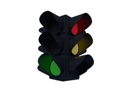 Animated traffic light 3D model 3D model