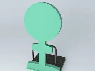 Eco Platform Scale  Old Steam Days Free 3D model