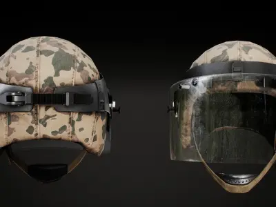 Military Buletproof Helmet Kiver-M Low-poly 3D model