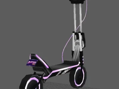 scooter lowpoly Low-poly 3D model purchase
