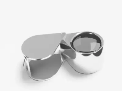 Magnifying glass - lupe 3D model 3D model