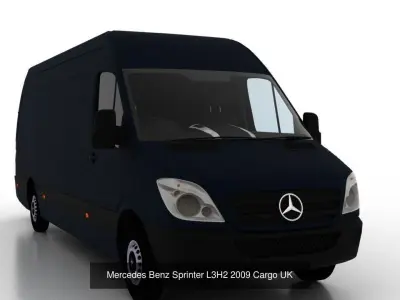 Mercedes Benz Sprinter L3H2 2009 Collection UK 3D Model Pack