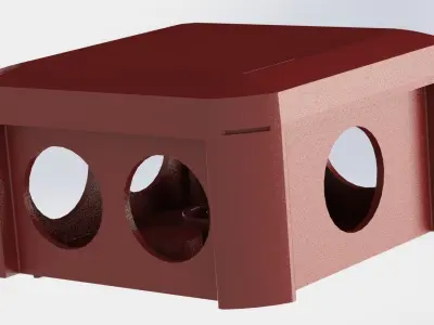 Square electrical junction box 90x90x50mm 3D print model