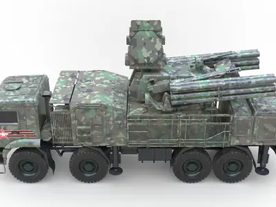 SA 22 Pantsir S1 Camo 3D model