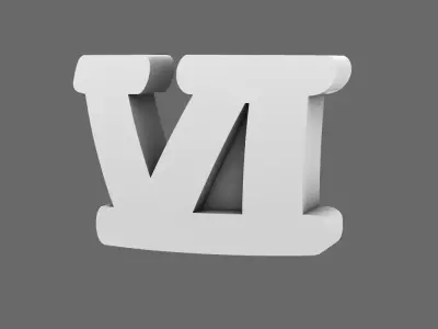 Space Knights DV04 Standard Roman Numeral 06 Shoulder Symbols 3D print model