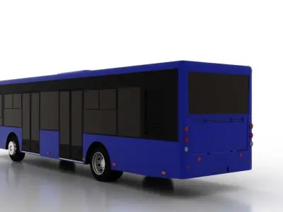 Bus Bogdan A70190 Low Low-poly 3D model