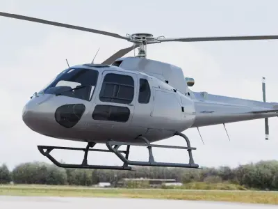 Helicopter Airbus Eurocopter AS350 Ecureuil II or Squirrel II 3D model