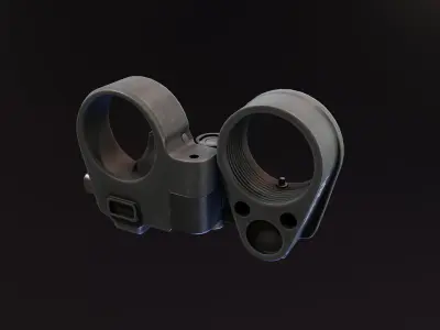 LT Folding Stock Adapter Low-poly 3D model
