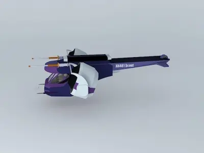XH Scout Space reconnaissance helicopter class Free 3D model