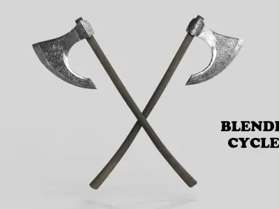 Viking Ax Low-poly 3D model buy
