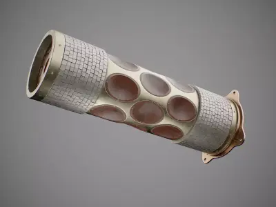 Warhead of an iranian Shahed-136 Kamikaze Drone Geranium-2 Low-poly 3D model