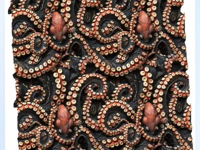 Octopus Seamless Texture Texture by zames1992 - Textured