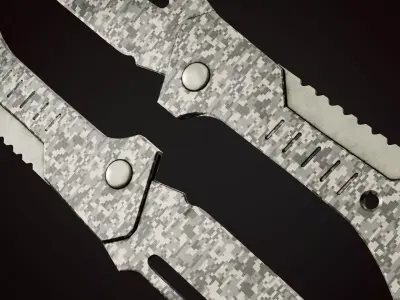 Knife 4 J Low-poly 3D model