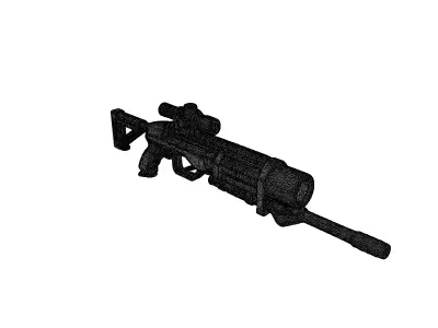 Futuristic Harpoon Gun Model 3D model