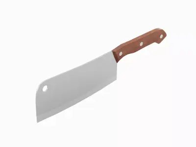 Meat Cleaver B 01 Low-poly 3D model
