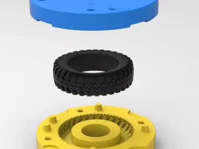 Mold for diecast tire 11 Scale 1 to 10 and 1 to 14 and 1 to 25 3D print model