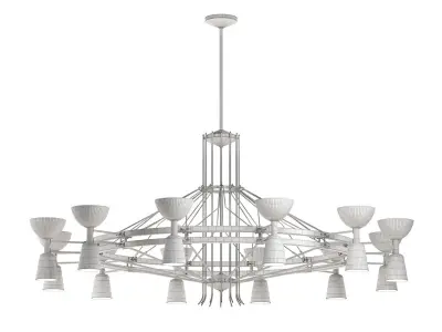 1950s Dutch Large Chandelier 3D model
