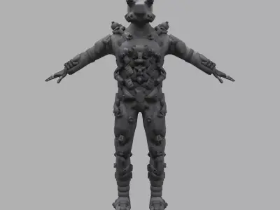 Scifi Soldier - RIGGED Free low-poly 3D model