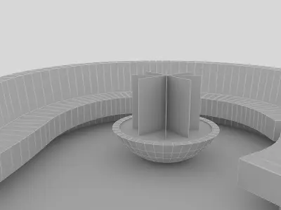 garden fire pit 3D model