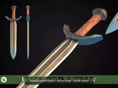Stylized Sword - Hobbit Sword Pack 3D Model Collection