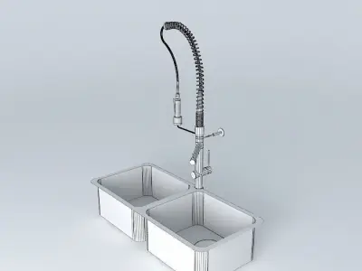 Double tank with tap Free 3D model
