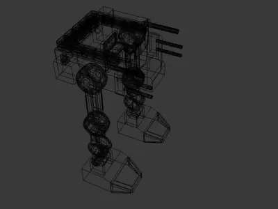 Mechbox lego star wars at-at walker Low-poly 3D model