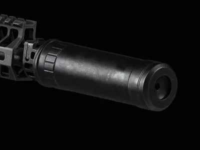 KGM R556A2 Suppressor 5 56 Low-poly 3D model