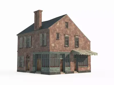 Around the 18th century brick houses were constructed 3D model