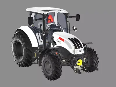 Farm Tractor X3 4115M 3D Model Low-poly 3D model