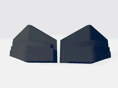 Military Band Rear Layer Low-poly 3D model