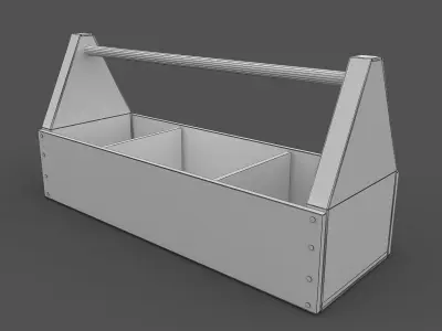 Wooden Toolbox  3D model