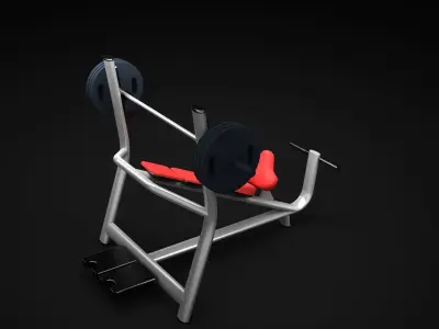 Bench Inclined 3D model