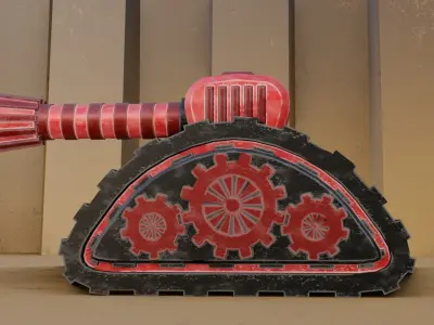 Mini Tank Low-poly 3D model