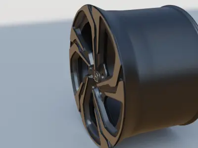 Honda Rims low poly Low-poly 3D model