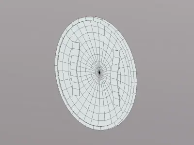 Shield with ornaments Low-poly 3D model
