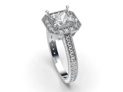 solitaire with ring sizes  9 part S67 3D print model