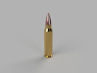 308 gun cartridge Low-poly 3D model