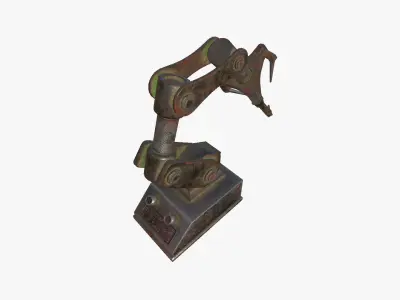 Robotic Hand A09 Destroyed - Machinery Industrial Design Low-poly 3D model
