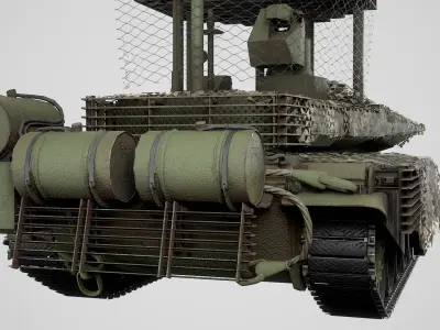 Lowpoly T-90M War in Ukraine Edition Russian Main Battle Tank Low-poly 3D model