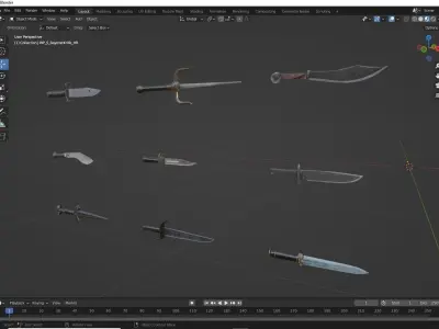 knife pack 3D model