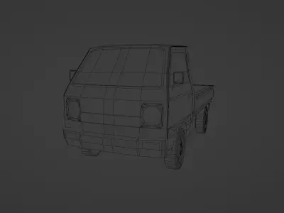 Suzuki Carry ST90 Pick Up Low-poly 3D model