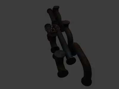 rusty pipes 3D model