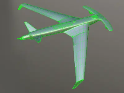 Drone Shark Low-poly 3D model