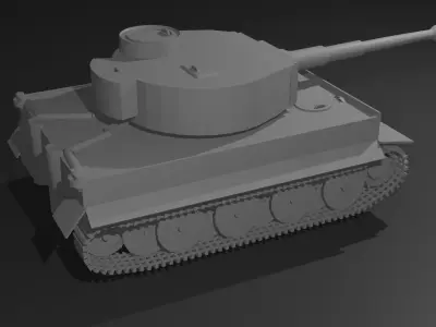 Tiger H1 Free low-poly 3D model