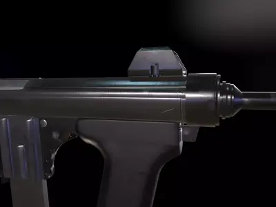 Beretta M12 Submachine Gun Low-poly 3D model