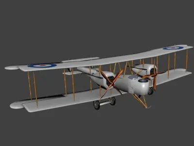 Vivkers Vimy Low-poly 3D model